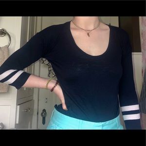 J. Crew Long sleeve with white stripes